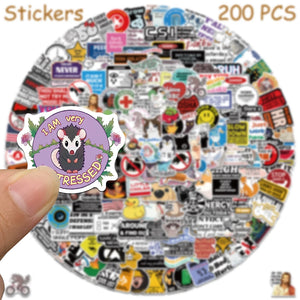 funny prank meme sticker collection with bold quotes