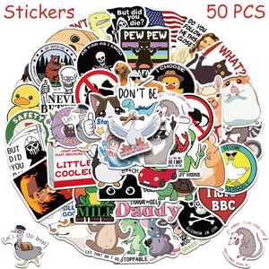 funny prank sticker pack with mixed meme art for kids,