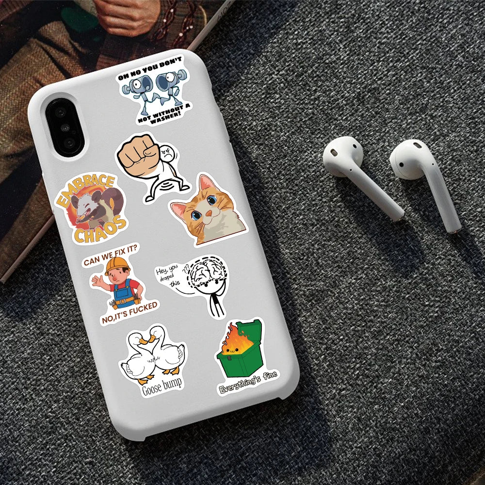 funny quote meme stickers for phone and notebooks