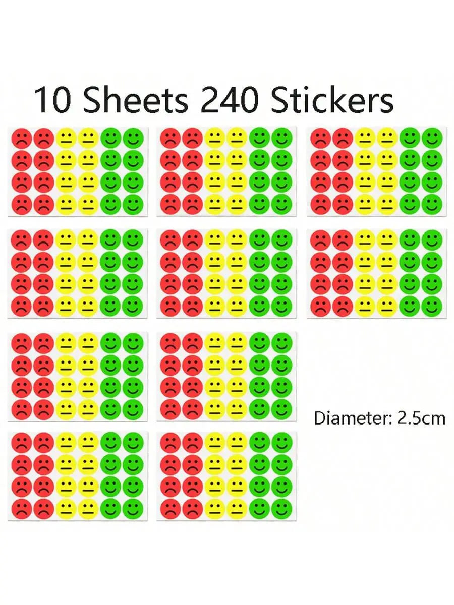 Happy & Sad Face Stickers – Behavior Reward Labels