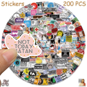 humorous prank cartoon stickers in large variety pack