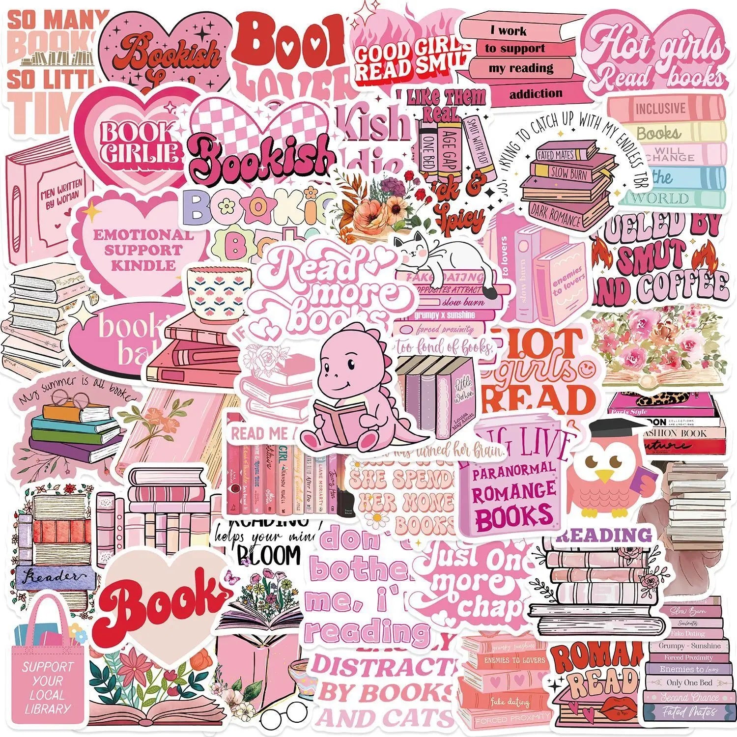 Jane Austen reading aesthetic stickers featuring classic novels, literary quotes, and vintage artwork