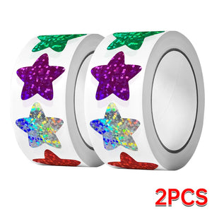  kawaii star stickers on rolls for kids rewards and crafts