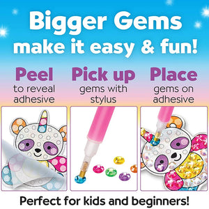 Kids diamond painting sticker craft kit featuring unicorn and magical characters
