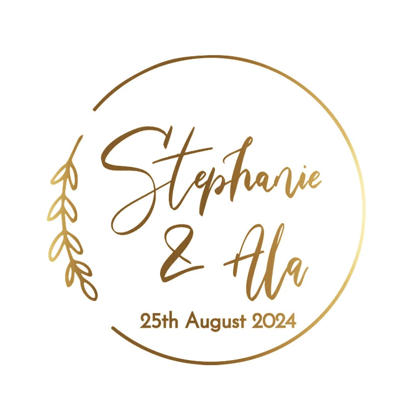 Minimal style packaging with gold foil clear thank you stickers