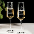 Personalized champagne glass set of 2 for weddings and anniversaries