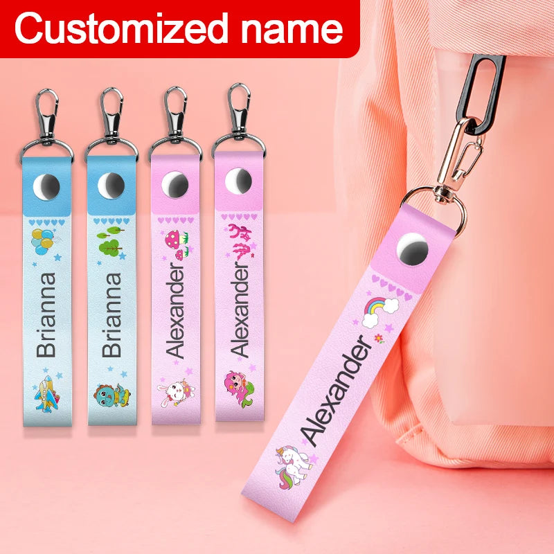 personalized kids name keychain with anti lost design