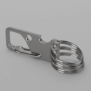 personalized metal keychain attached to bag or keys