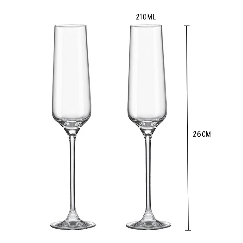 Personalized wedding champagne flutes made from clear premium glass