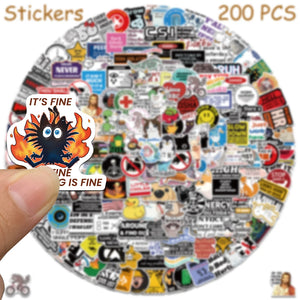 prank meme sticker set with mixed styles and colors