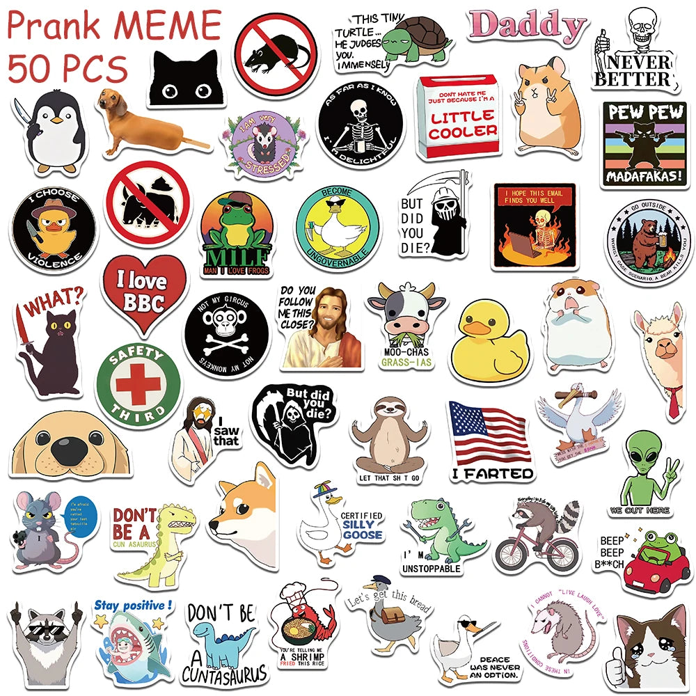 prank meme stickers suitable for diy decoration