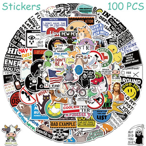 prank meme stickers with mixed themes and colors