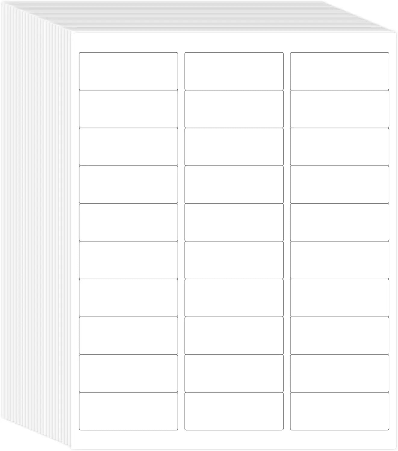 Printable white address label sheets 1 x 2-5/8 inch self adhesive mailing labels