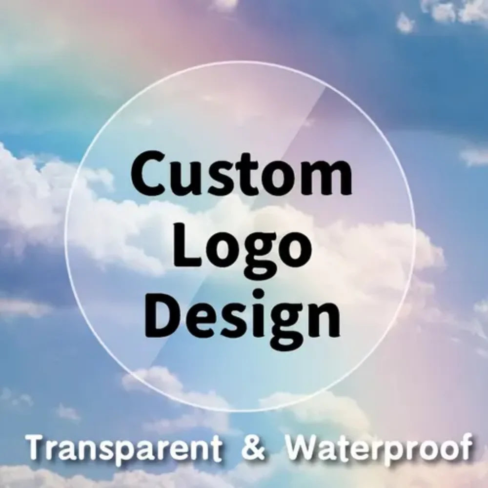 Close up view of PVC sticker material showing smooth finish