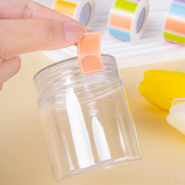 Removable color label stickers roll for storage and office organization