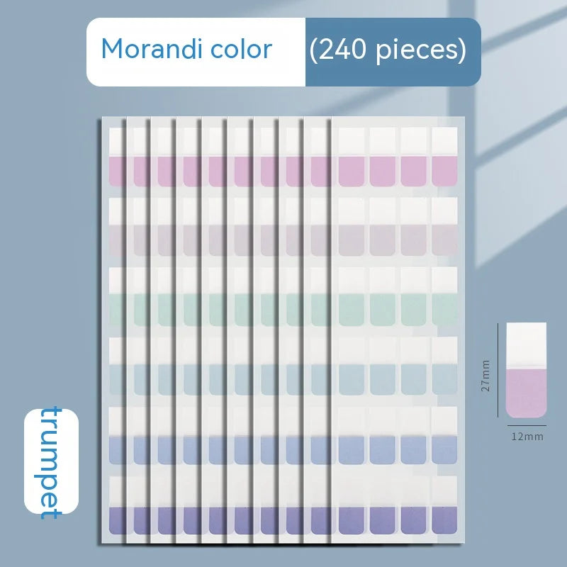 Removable transparent page tabs