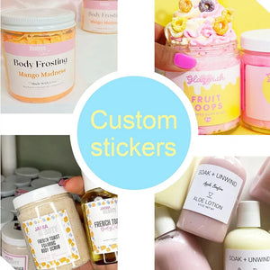 Round custom logo stickers for gift packaging and branding