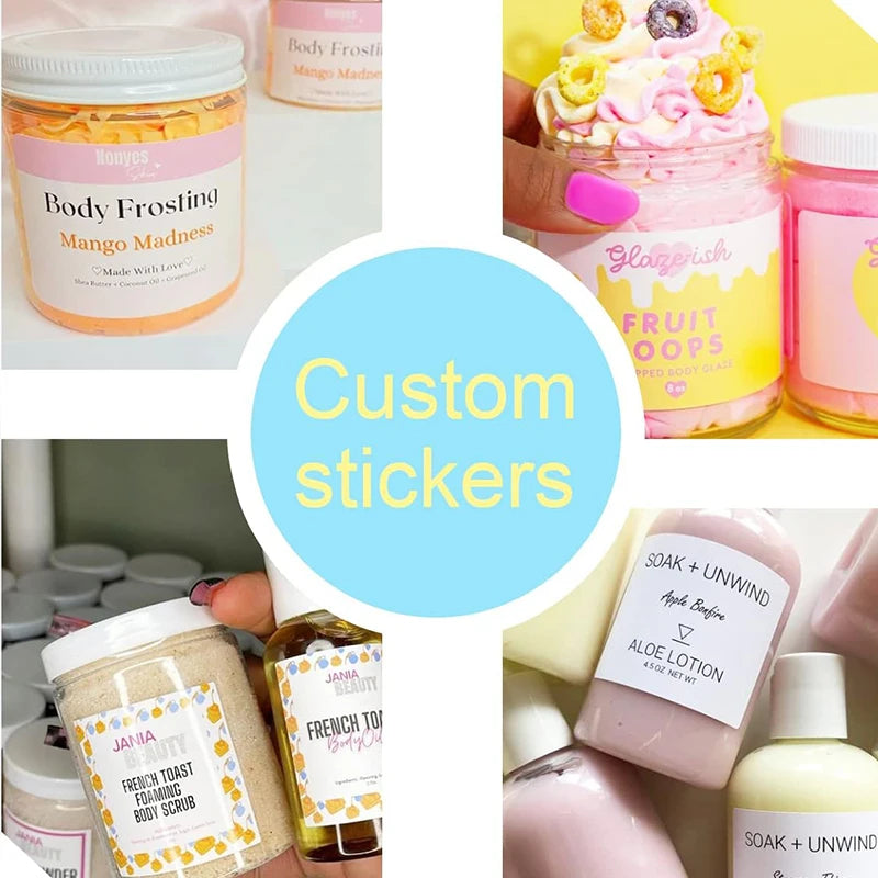 Round custom logo stickers for gift packaging and branding