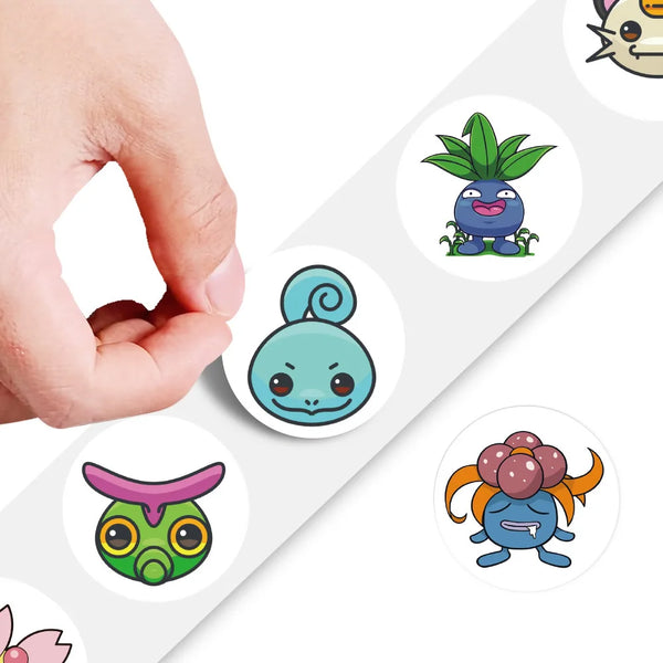 Round kawaii anime stickers waterproof and fade resistant