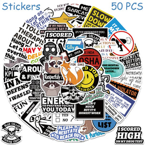 sarcastic cartoon decal stickers for everyday items
