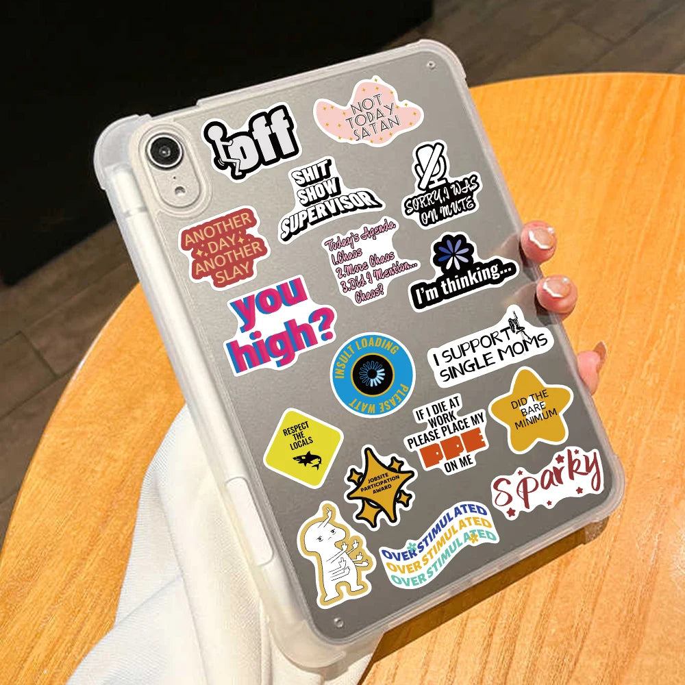 sarcastic meme stickers collection with humorous quotes