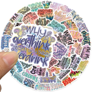 Sarcastic stickers perfect for laptops, phones, and personal items