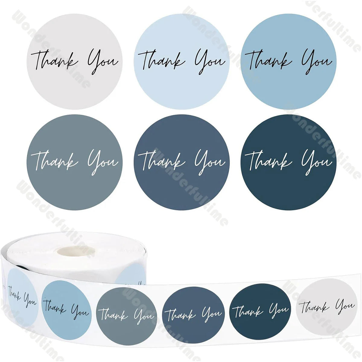 Spring and Easter themed round thank you stickers with elegant pastel designs