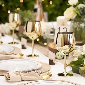 Fine interior drawing finish inside stainless steel wine glass