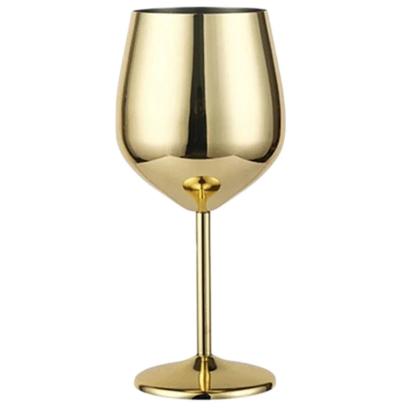 Unbreakable stainless steel wine glasses for party celebrations