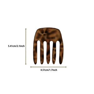Tortoiseshell hair claw clip showing size dimensions of 5.41 cm height and 4.51 cm width on white background