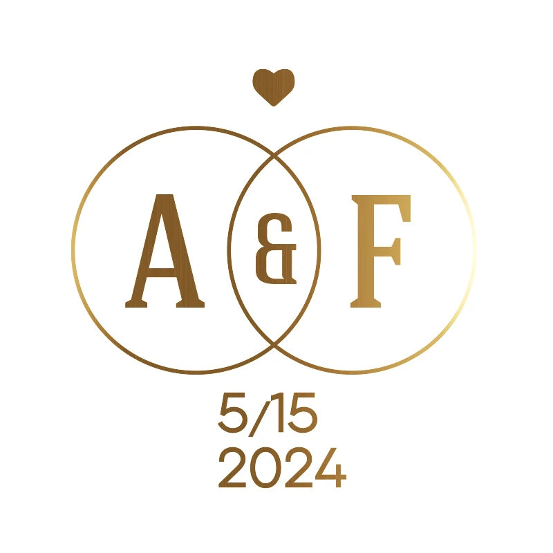 Luxury gold foil clear thank you stickers personalized with couple names