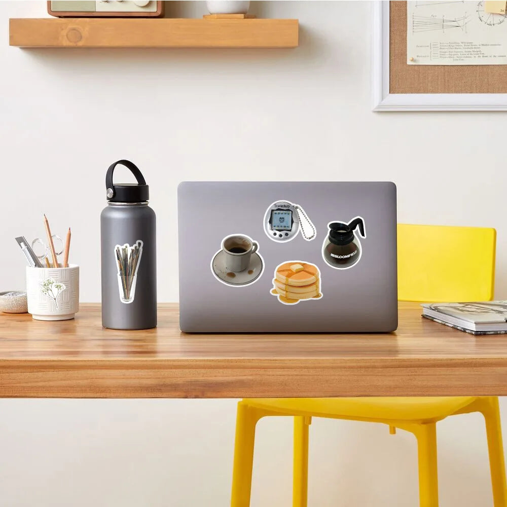 Assorted vintage aesthetic VSCO stickers with anime and K-pop inspired artwork