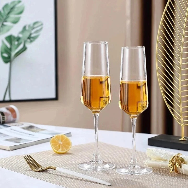 Personalized champagne flutes as an elegant wedding gift for couples