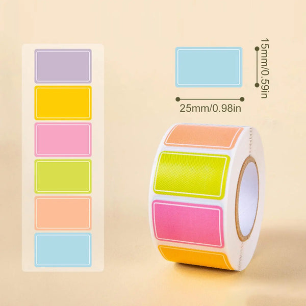 Writable colored label stickers for inventory and office labeling
